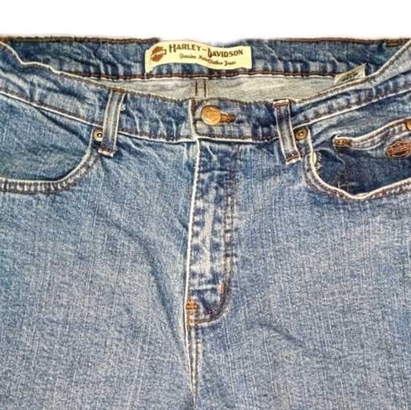 Harley Davidson :: Y2K Women's HD Straight Leg High Rise Jeans Size 10 Long - Picture 6 of 10